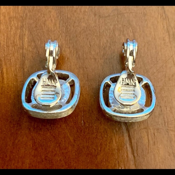 HMN Two Tone Clip On Earrings - Picture 7 of 9